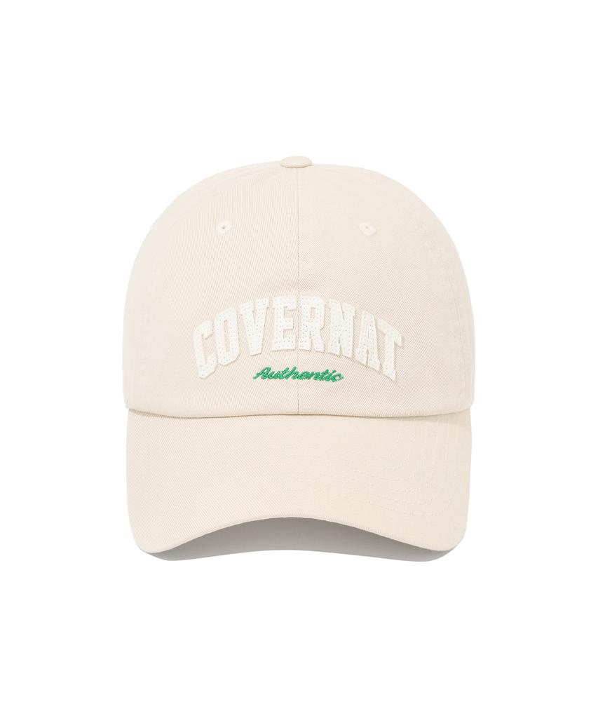 COVERNAT Felt Applique Ball Cap Beige