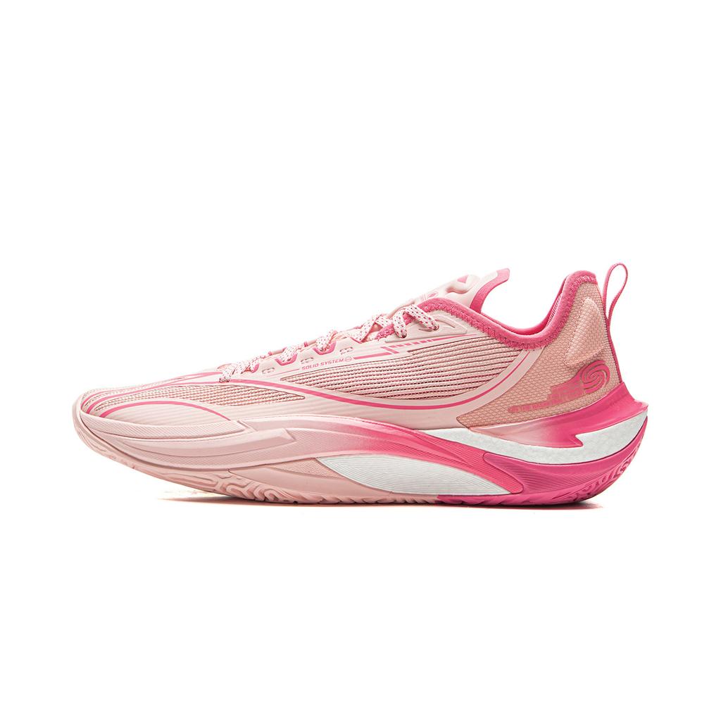 New LiNing Cushioning, Slip Resistant, Abrasion Resistant, Rebound Grip Low Top Basketball Shoes Men's Frosting Pink ABAU083-10