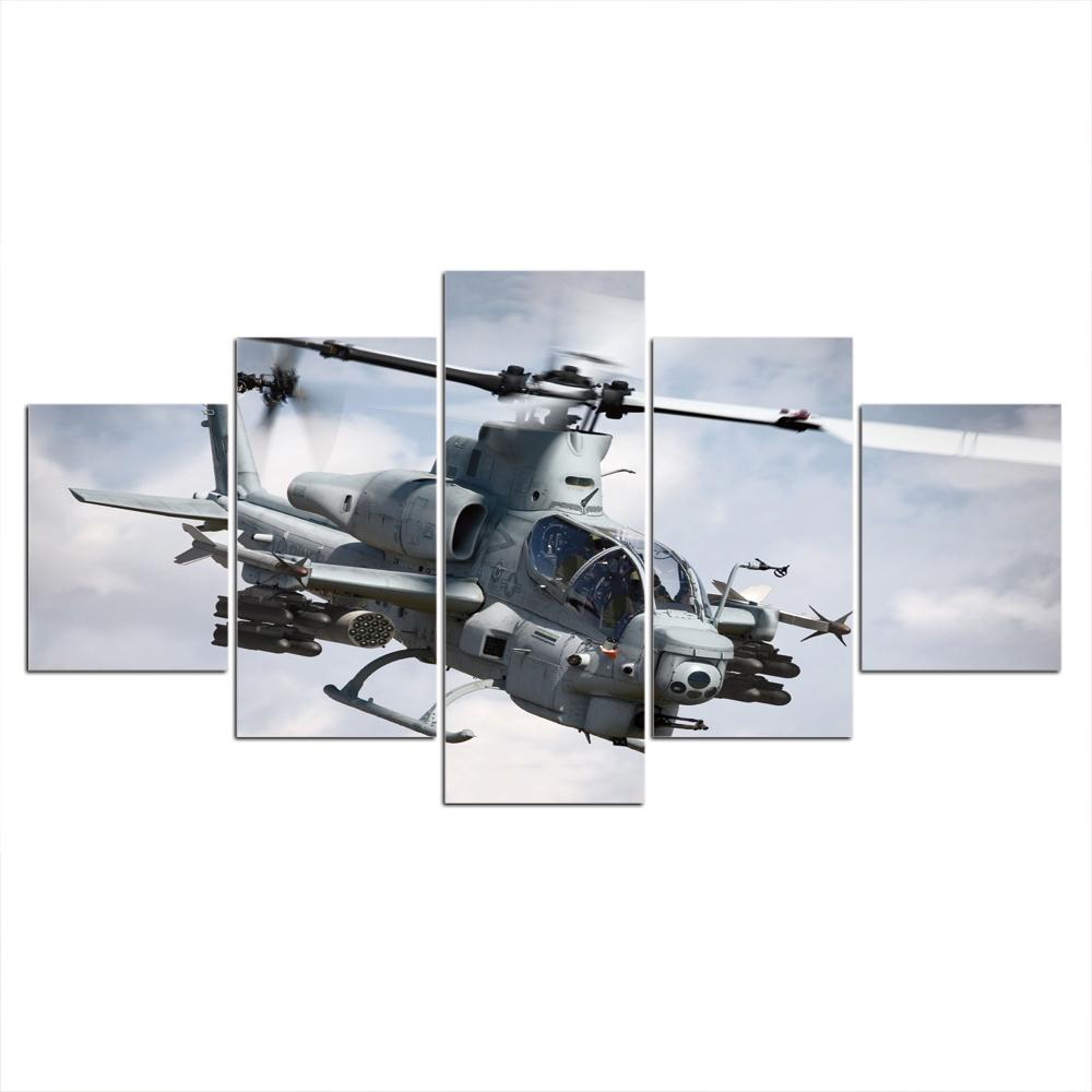 

Современные 5 шт. картины на холсте с изображением вертолета, домашний декор, настенный художественный постер, работа для спальни, гостиной 20x35cm*2 20x45cm*2 20x55cm*1