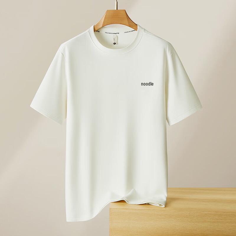 Dibenze Men's Plus Size Autumn Stretch De Velvet Short Sleeve T-Shirt