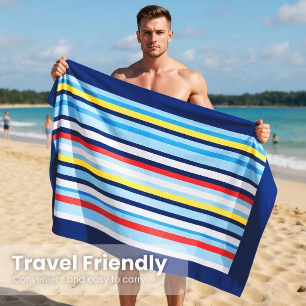 Seaside Sweat Wiping Beach Towel Water Drying Beach Towel Travel Kitchen Bathroom Beach Swimming Towels Are Essential for Travel