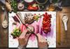 Glass Plate Cutting Board 52X40 Pop Art