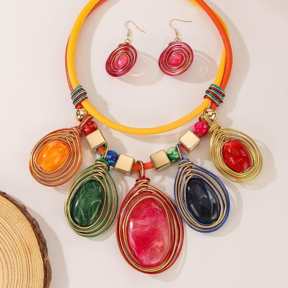 Hook Choker Costume Jewellery Safe Reliable Dangle Earrings Earrings Necklace Set  Jewelry Gift