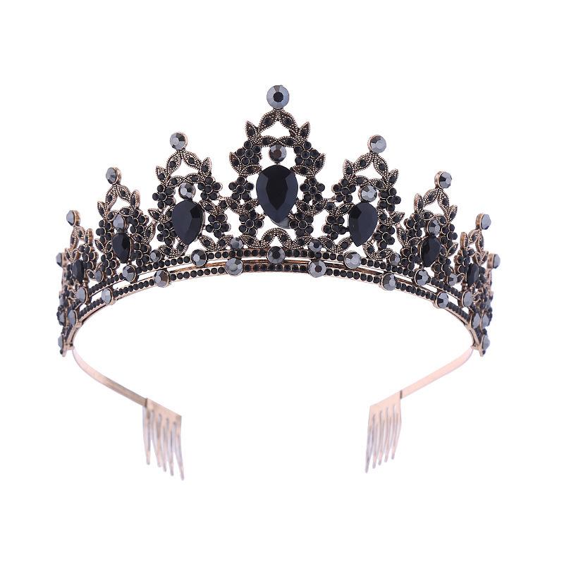 European and American Bridal Crown Tiara Alloy Crystal Wedding Hair Accessories Crown Birthday Party Headband Jewelry