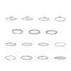 Combination Ring, Stylish And Simple Twist 15-Piece Set Ring Jewelry.