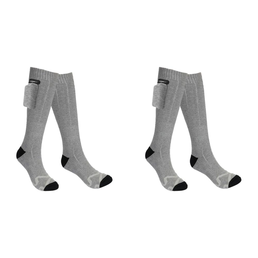 Unisex Electric Heated Socks Breathable Warmer Stockings Washable Rechargable for Outdoor Camping Hiking