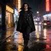 Gothic Cosplay Cape With Polyester Material For Stage Costume And Roleplaying