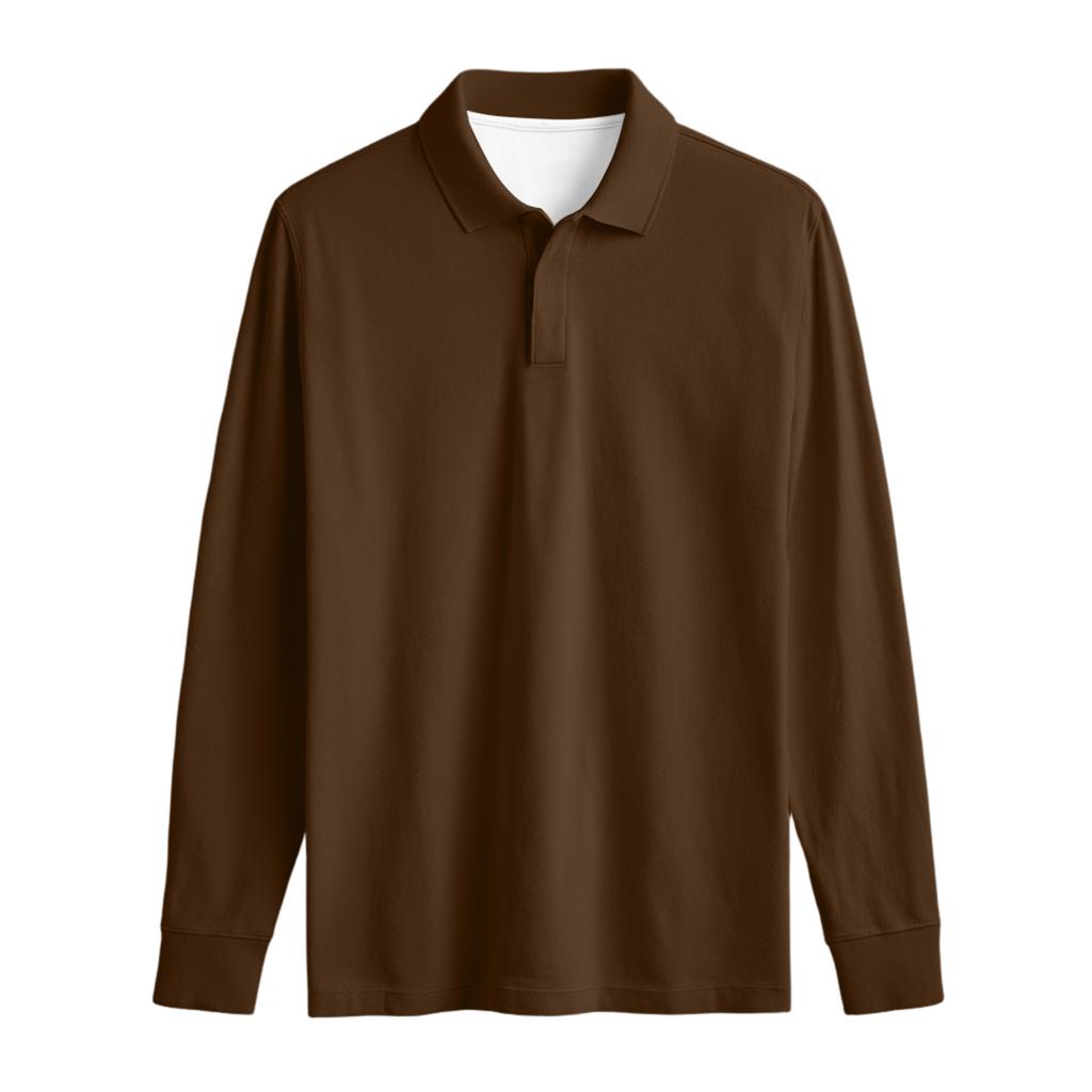 Men's Casual Retro Small V-neck Long-sleeved Top