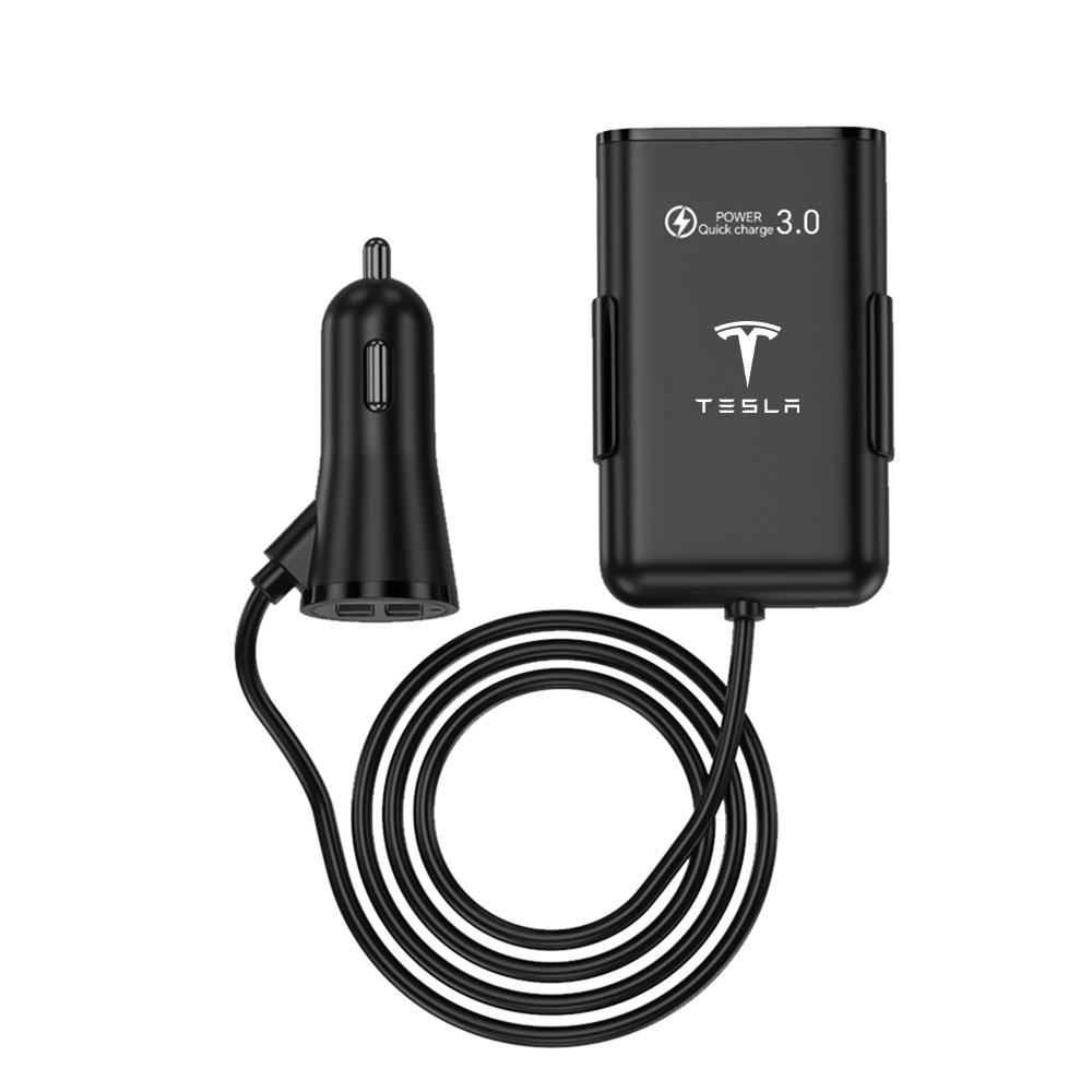 WDYEA1 Car Cell Phone Charger USB Super Fast Charging Travel Accessories For Tesla Model 3 Y S X 2017-2023 SpaceX Coil Mod WYE Roadster