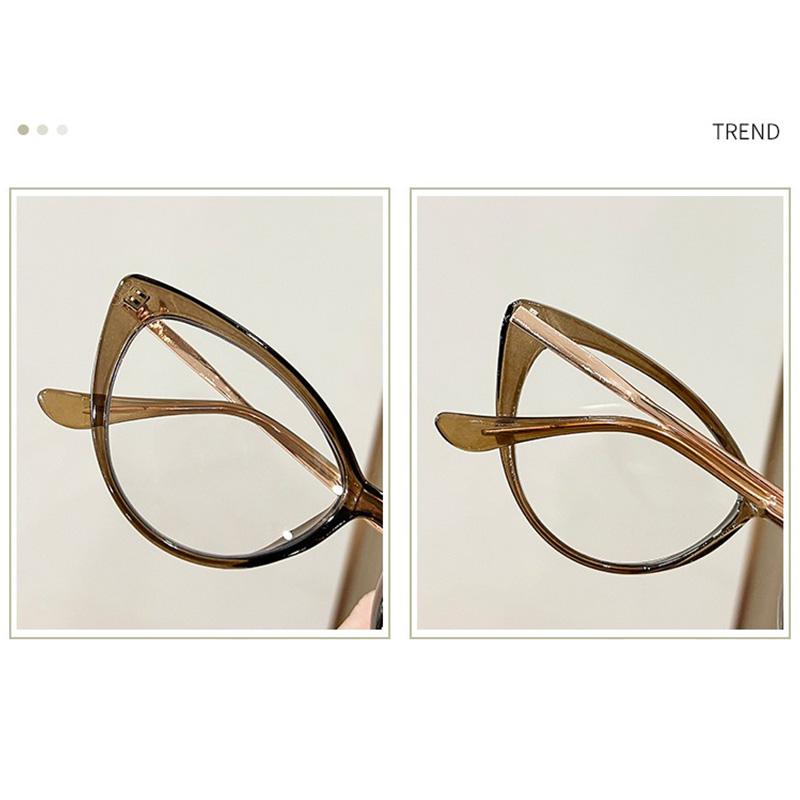 2PCS Anti Radiation Eyeglass Cat Eye Blue Light Blocking Glasses Replaceable Lenses Trendy Vintage Fashion Eyewear