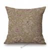 Uk William Morris Chrysanthemum Pattern Classic Floral Design Elegant Sofa Decorative Cotton Linen Pillow Case Cushion Cover