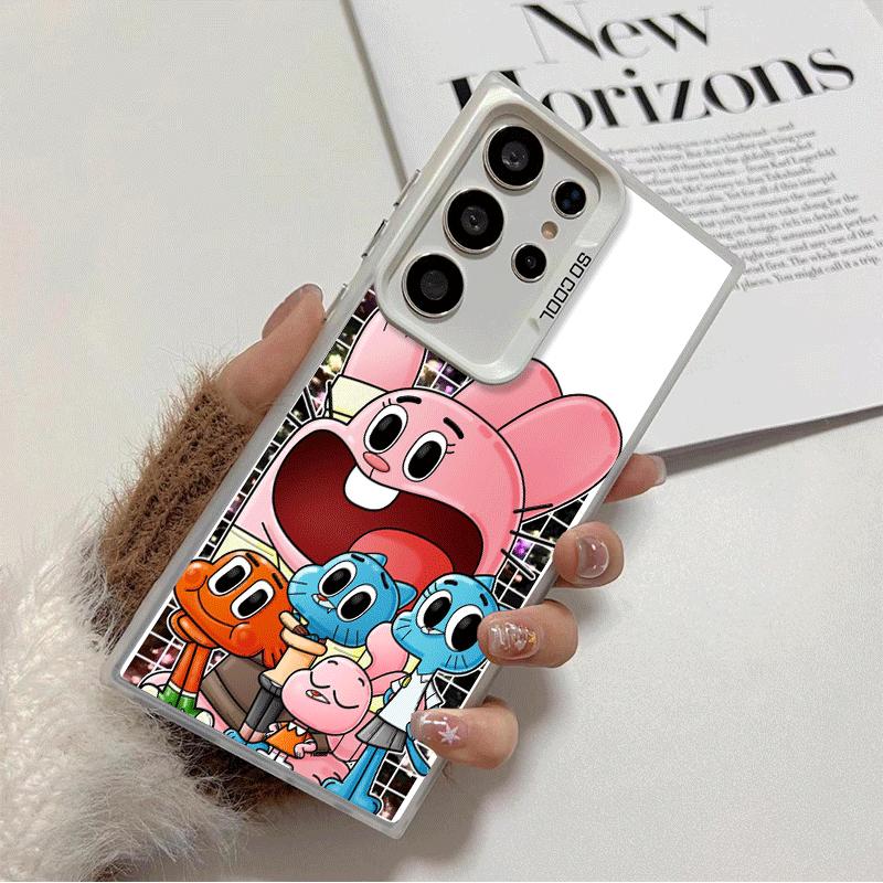 

A-Amazing World G-Gumball Soft Phone Case for Samsung Galaxy S24 S25 FE S26 Edge S23 Ultra S22 Plus S21 + Shockproof Cover Back Samsung S26 Ultra