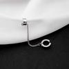 Orecchini a clip con catena a nappa in acciaio inossidabile color argento alla moda hip-hop per uomo donna piercing finto ear cuff gioielli per feste regali