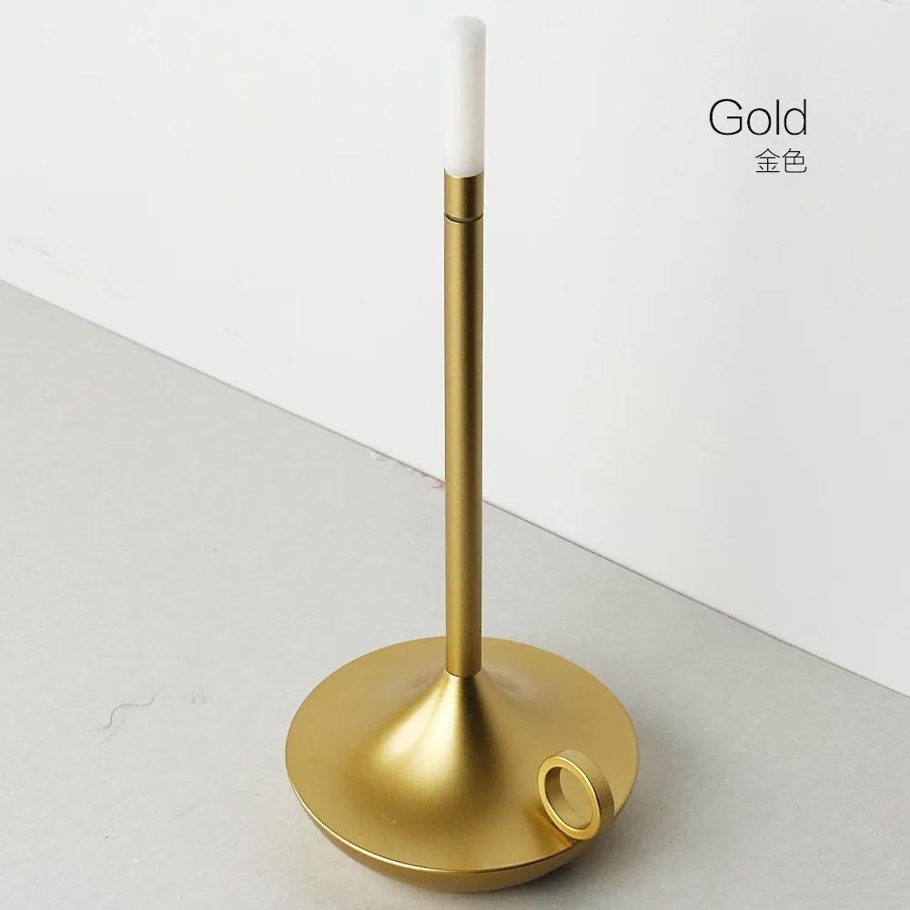 Cmoonfall Led Nordic Cordless Rechargeable Candle Dining Table Lamp Decorations For Bedside Bedroom Living Room Night Lights