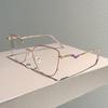 Trendy Retro Metal Cat Eye Frame Fashion Korean Style Women's Glasses Blue Light Blocking Ins Brand Design Chic Eyewear