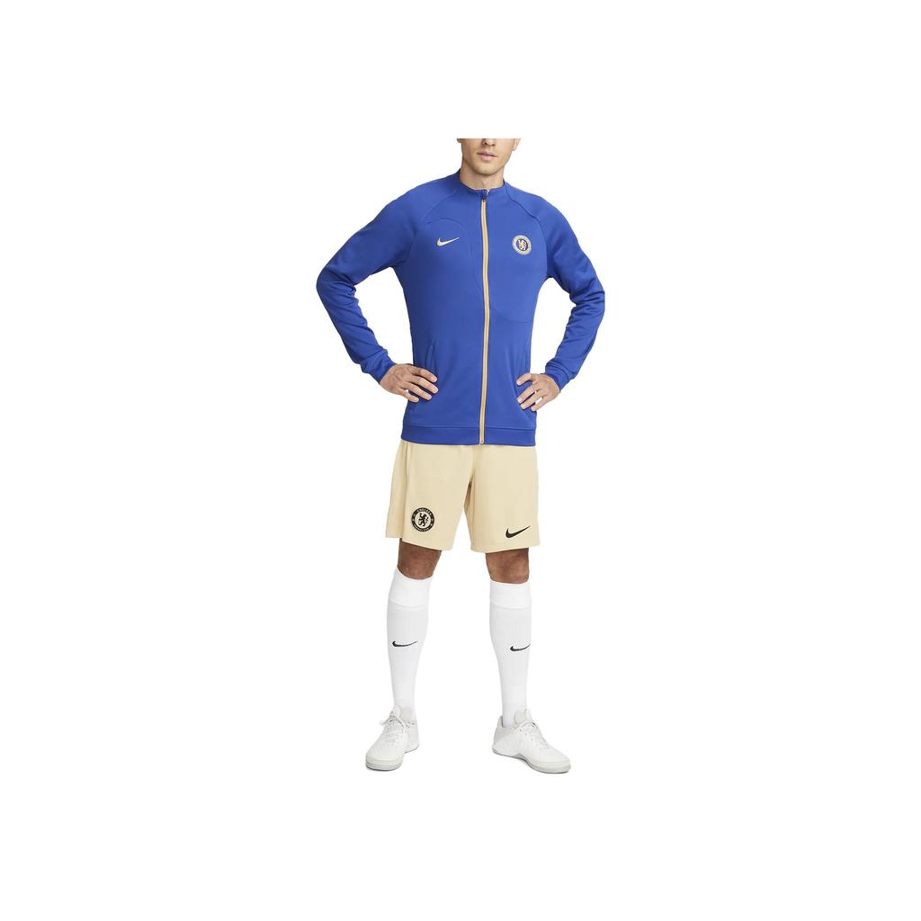 Nike Chelsea FC Academy Pro Logo Embroidered Comfortable Jacket Men Jacket Blue DV5046-495