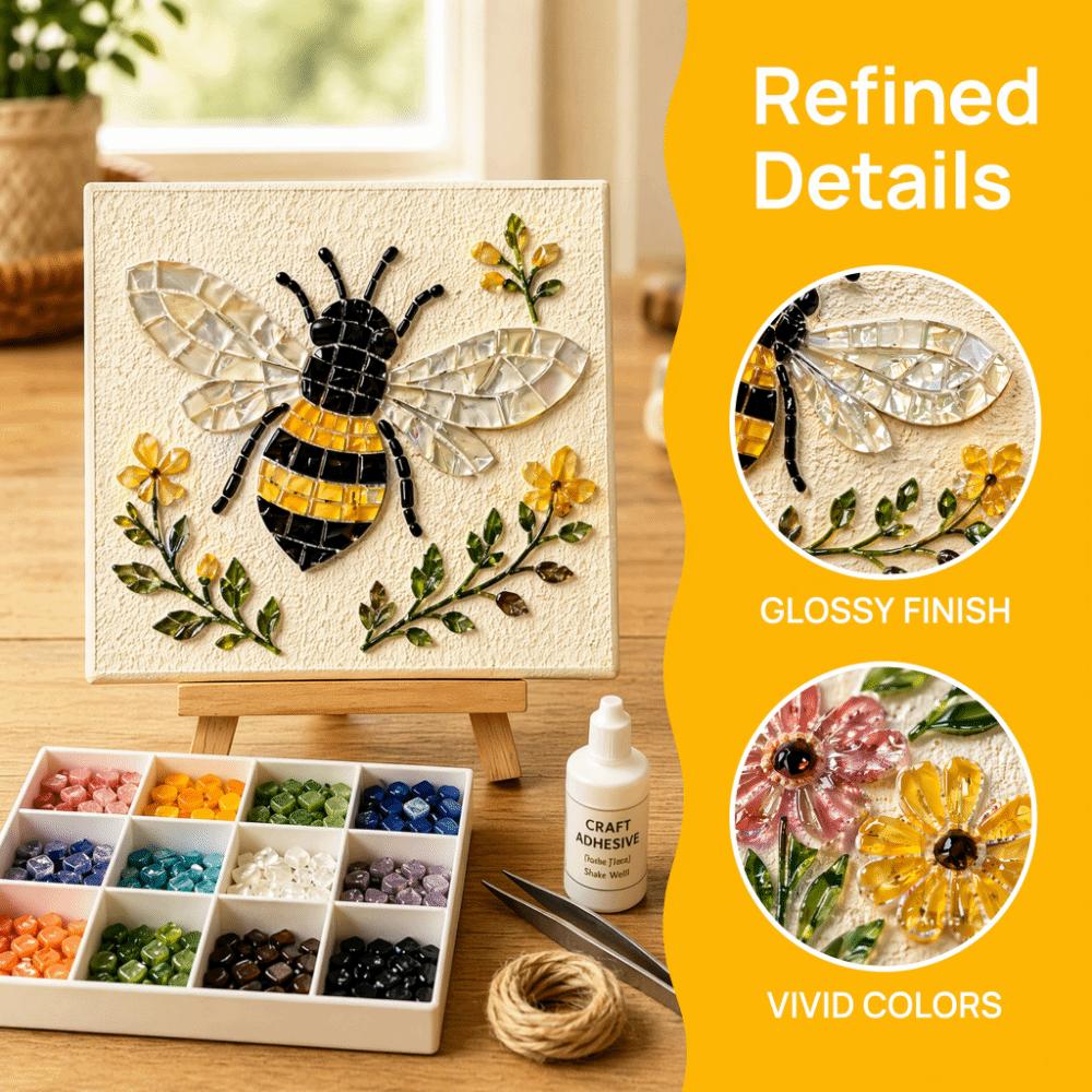 Glazen Tegels Mozaïek Kit DIY Beginner Vriendelijke Glazen Mozaïek Kit Tuindieren Kunst Voor Beginner