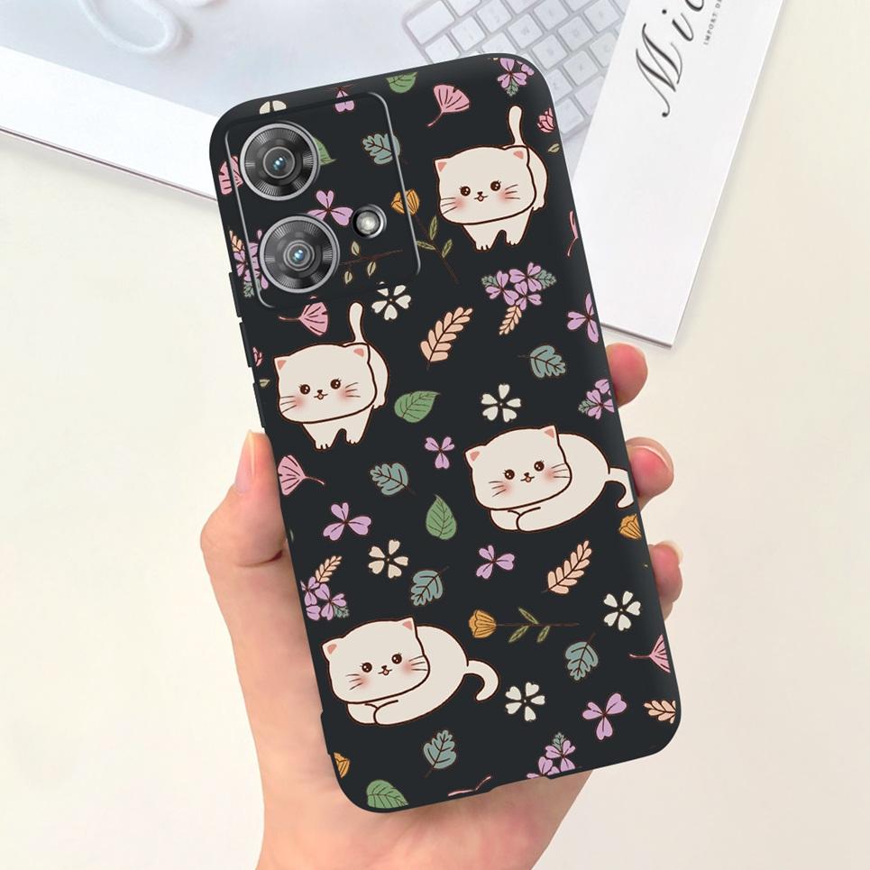 For Motorola Moto Edge 40 Neo / Edge40 / Edge 30 Lite / Edge 20 Lite 20 Pro Phone Case Soft Silicone Black Back Cover Cartoon