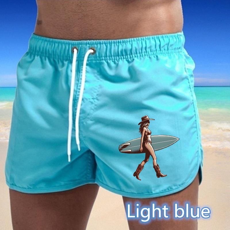 

BBK-77 Летние новые мужские быстросохнущие плавки спортивные штаны купальный костюм пляжные шорты шорты для бега спортивные креативный баскетбольный принт 4XL небесно-голубой