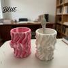 3D Printed Pencil Holder Silk Texture Pen Holder Desk Organizer for Brushes Stationery