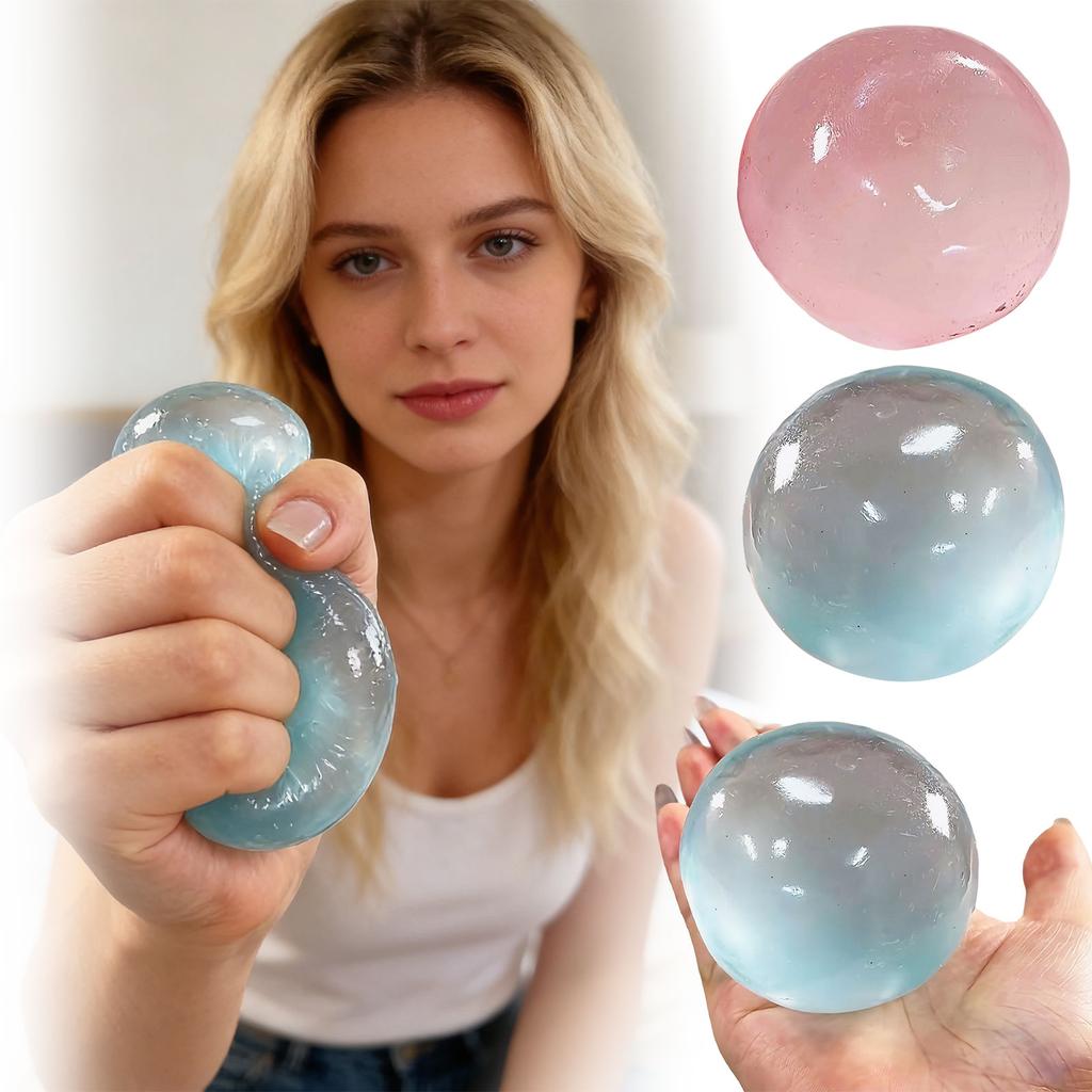 Nutmeg Squeezable Handmade Balls, Transparent Squeezable Balls, Maltose Squeezable Toys, Stress Relief Tool