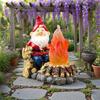 Solar Torch Dwarf Ornament Courtyard Simulation Fire Pile With Light Ornament Outdoor Garden Decoration Ornament