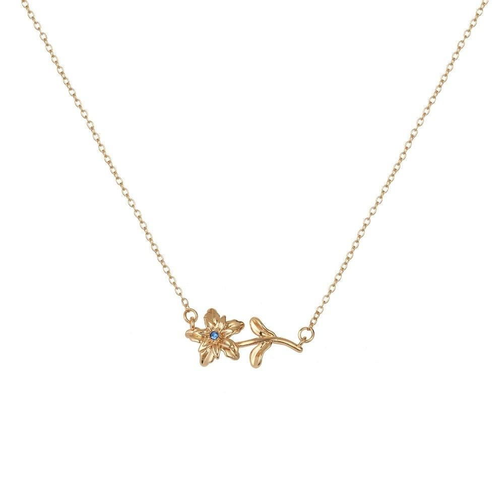 

Minimalist Birthstone Necklace Dainty Rhinestone Pendant Necklace Flower Charm Choker Graduation Dec.