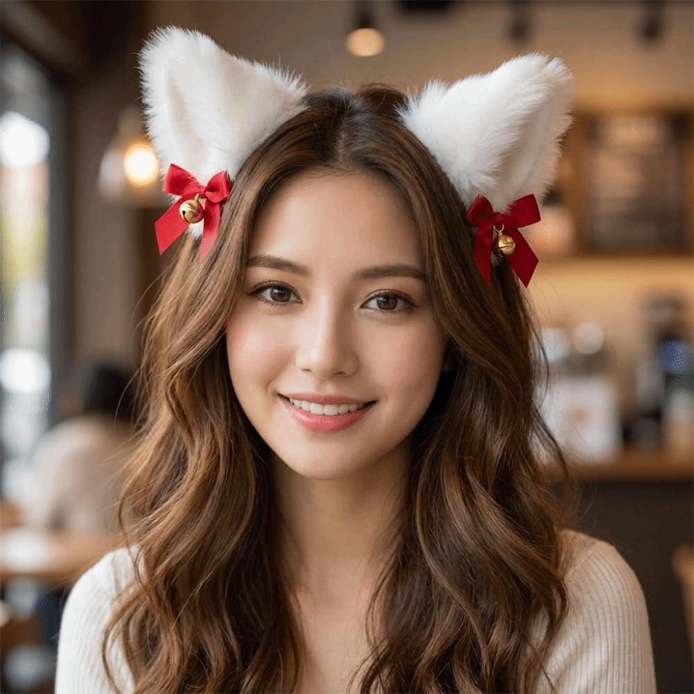 Realistic Plush Cat Ears Headband Furry Cosplay Hair Hoop Anime Headband Daily Wear