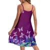 Women's Slim Fitting Dress Fashion Printed Round Neck Pocket Sling Strap Dress