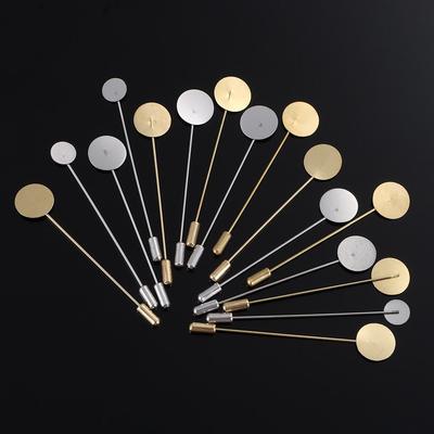 10 Stück Gold Silber Plattiert Simulierte Perle Legierung Kupfer Lange Brosche Anstecknadel Revers Kleid DIY Handwerk Schmuckherstellung Broschen Zubehör