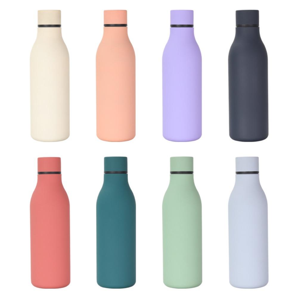 550ml Wasserflasche 304 Edelstahl Vakuumisoliert Thermoskanne Gummilackoberfläche Outdoor Sportflasche Mit Lanyard