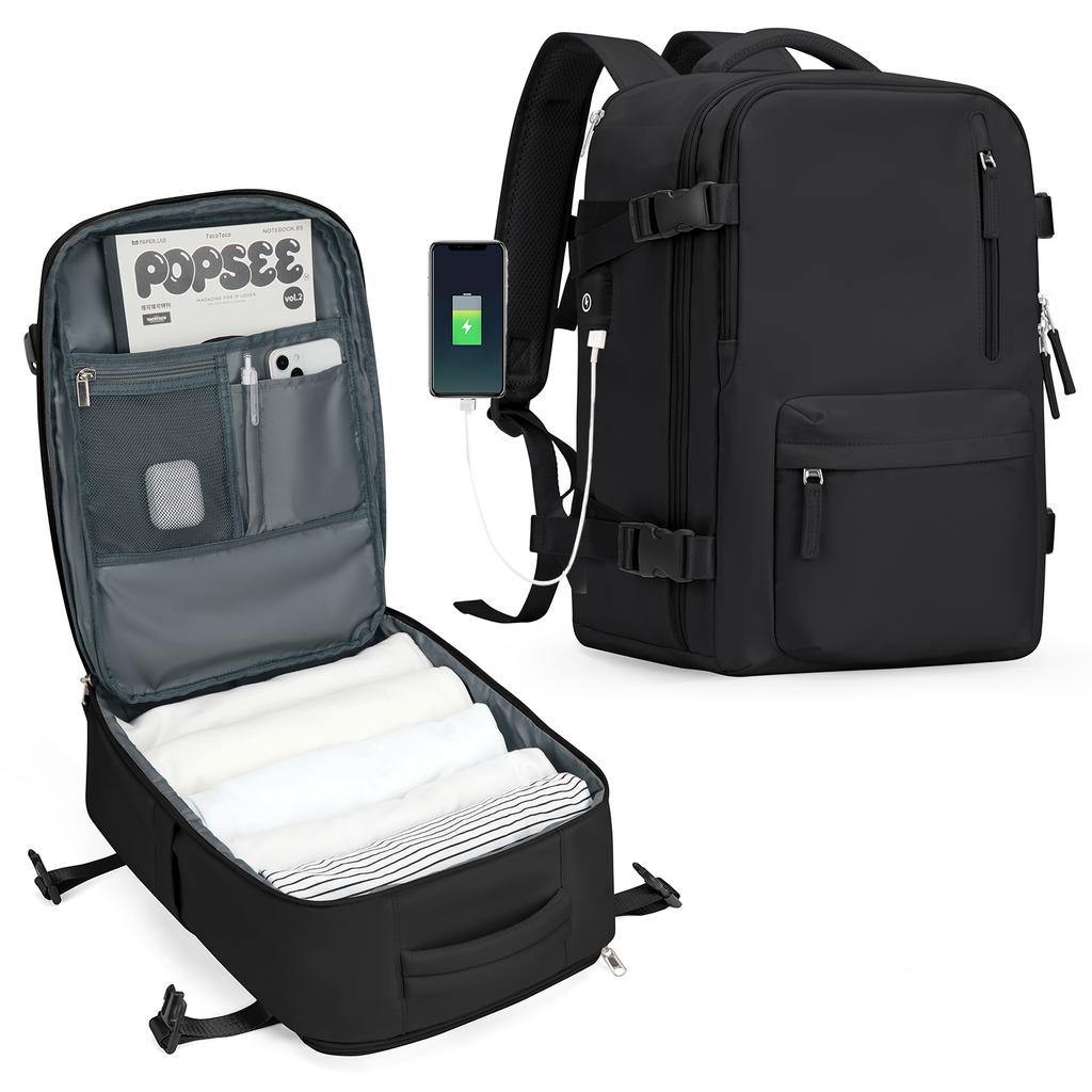 Reiserucksack für Damen, Fluglinien-Handgepäck genehmigt, Diebstahlsicher, Business-Laptop, Großer Tagesrucksack, Weekender-Tasche