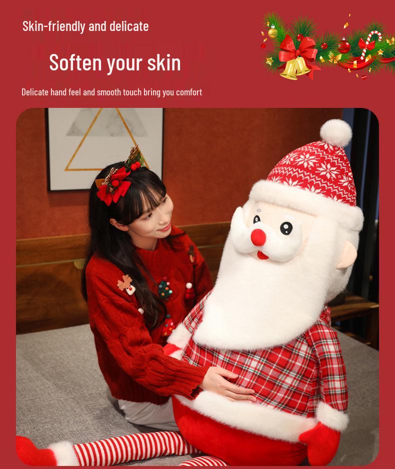 Christmas Santa Plush Doll & Throw Pillow Gift for Kids
