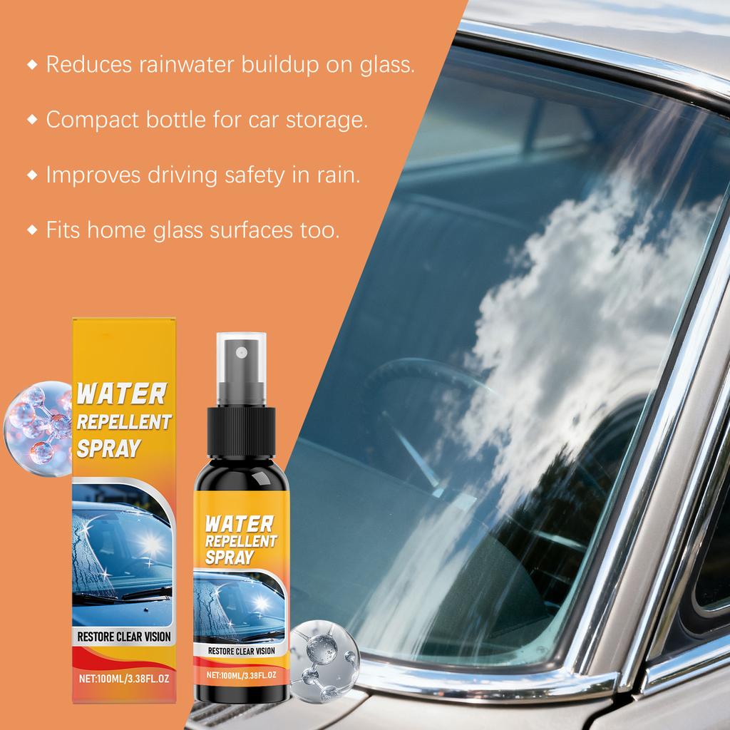 Спрей для скла для чистих, яскравих та блискучих автомобільних лобових стекол, що забезпечує чітку видимість. 100мл