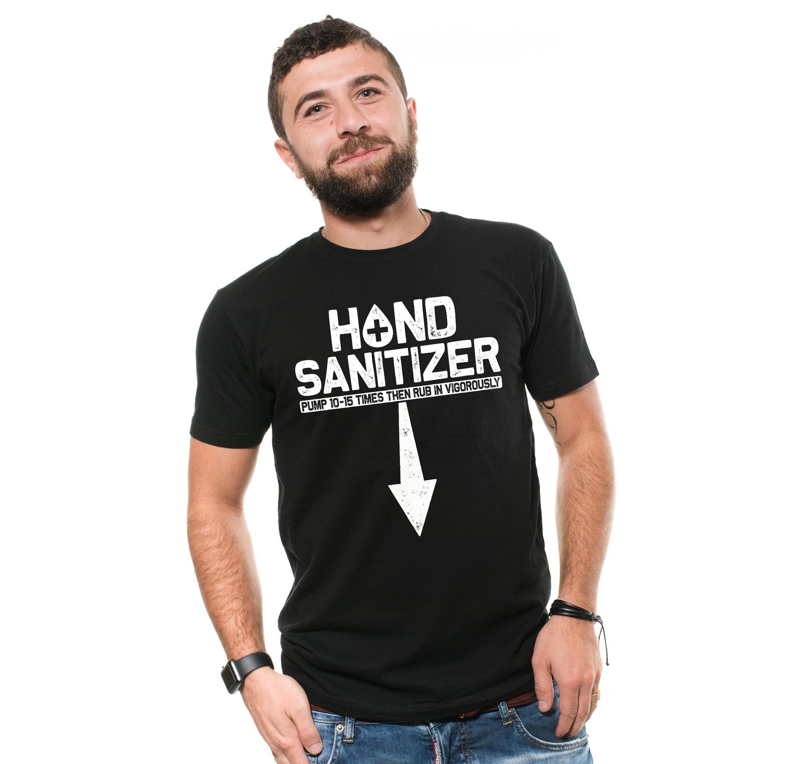 Men s funny adult humor T-Shirt hand sanitizer offensive inappropriate tee S