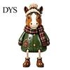 Unique Holiday Gift for Family Christmas Shelf Sitter Figurines, Retro Farm Animal Hanging Leg Decor, Farmhouse Style Decor Ornaments Mantel Tabletop