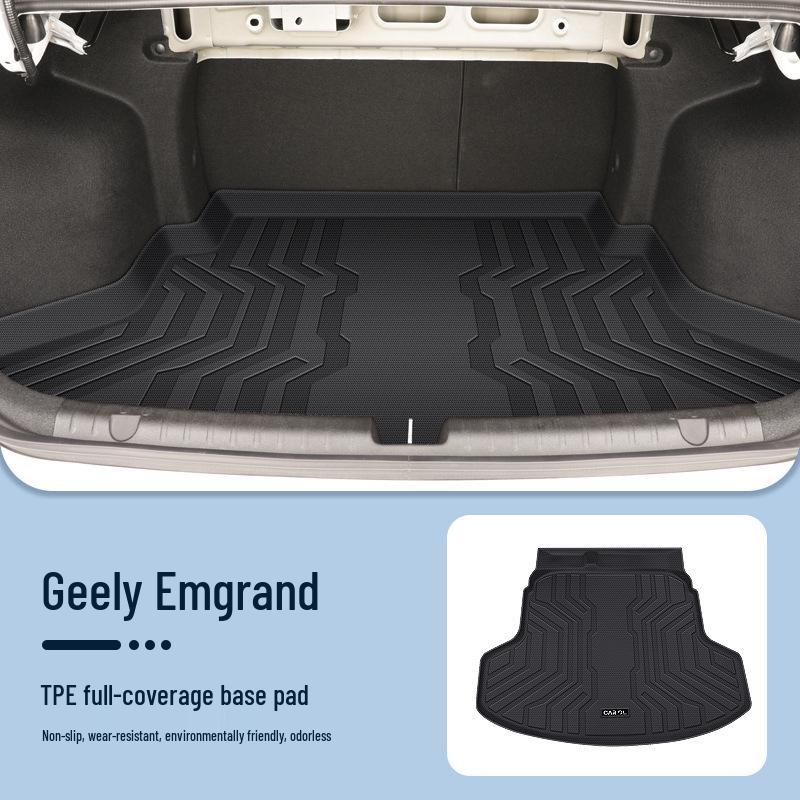 Compatible Trunk Mat for 26 Models of Geely Emgrand, 5th Gen TPE Tail Box Mat, GS Kui Xi Edition.