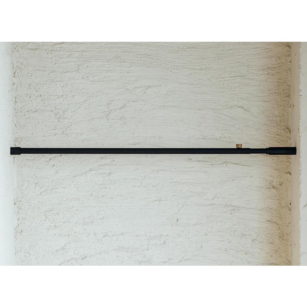 DRAW A LINE 002 Tension Rod B Black (D-B-BK) - Vertical and Horizontal Mounting, 115-190cm Wide, 15-2.5kg Load Capacity
