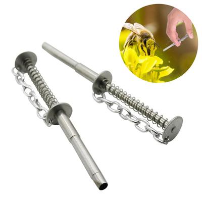 1Pc Stainless Steel Pollen Suck Device 9.8cm Spring Press Nest Frame Nailer Bee Breeding Cleaning Professional Beekeeping Tools