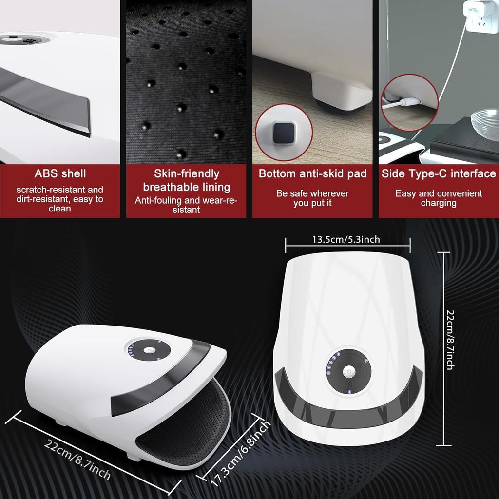 Electric Finger Massager Palm Finger Air Pressure Kneading Heat Therapy Smart Wireless Multi-Function Hand Massager