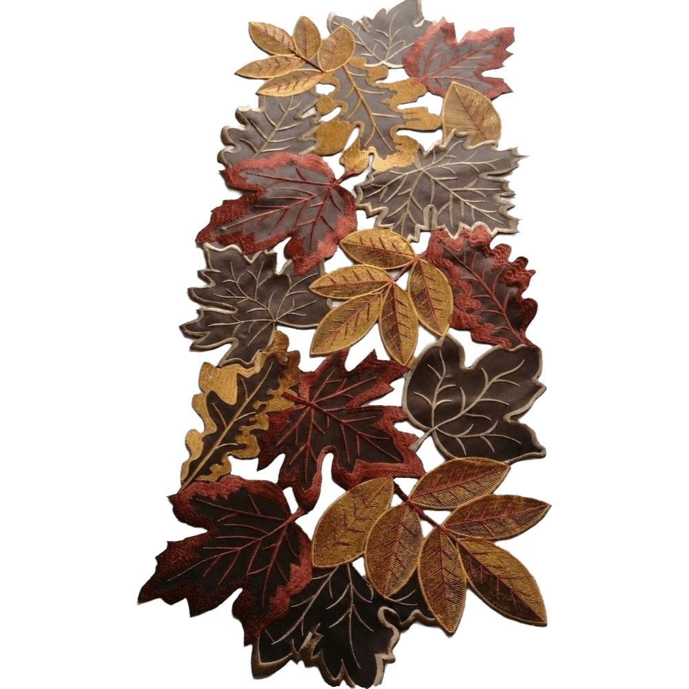 Leaf Pattern Tabletop Placemat Maple Leaf Table Mat Embroidered Table Runner Thanksgiving Day