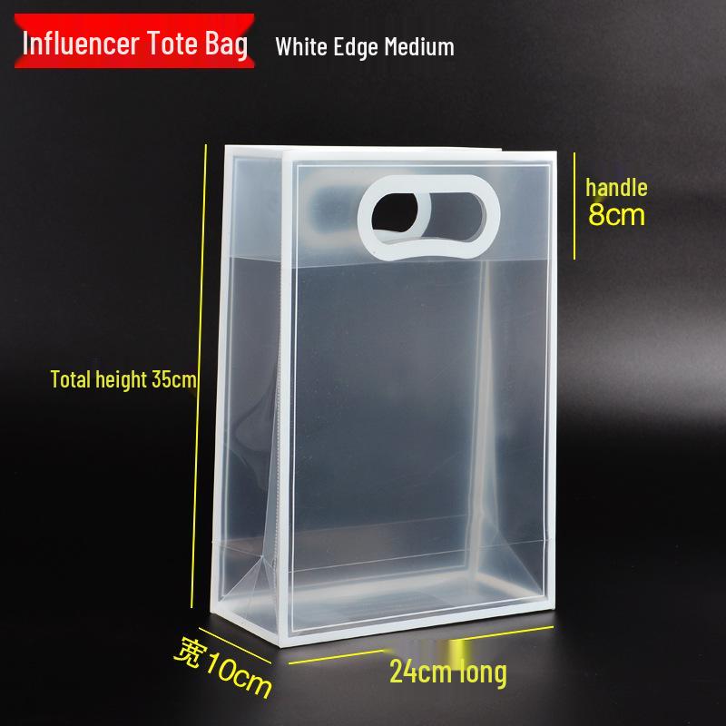 PP Transparent Frosted PVC Teacher's Day/Wedding Gift Tote Bag