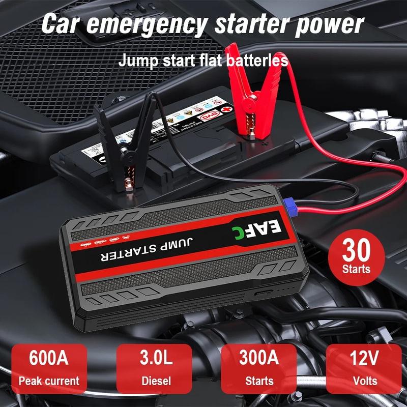 4000A/2000A/600A Portable Car Jump Starter PowerBank Booster Charger 12V Starting Device Petrol Diesel Car Booster JumpStarter