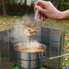 Camping Folding Spoon Outdoor Picnic Stainless Steel Dinnerware Foldable Handle Soup Spoon