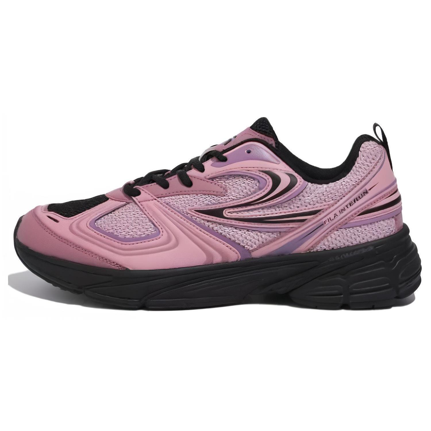 FILA Interrun Synthetic Leather Low top Casual Running Shoes Unisex Pink 1RM02699G_651 255