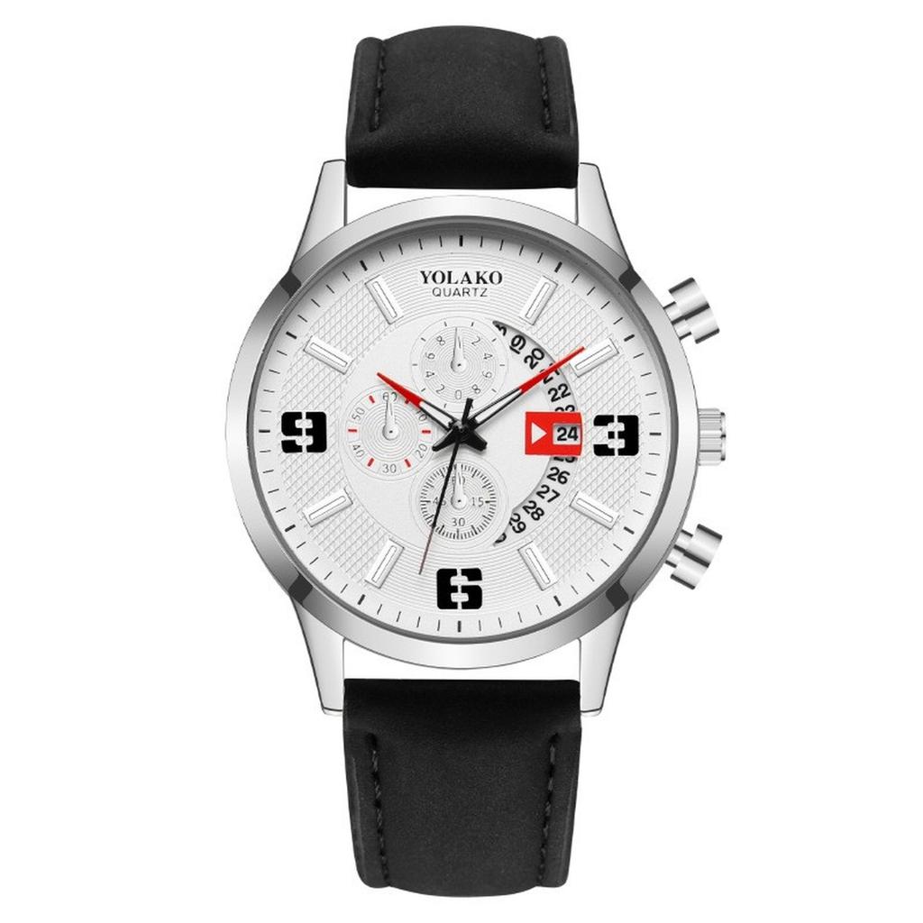 Mens Leather Business Fashion Watch Strap Watch For Gift Giving