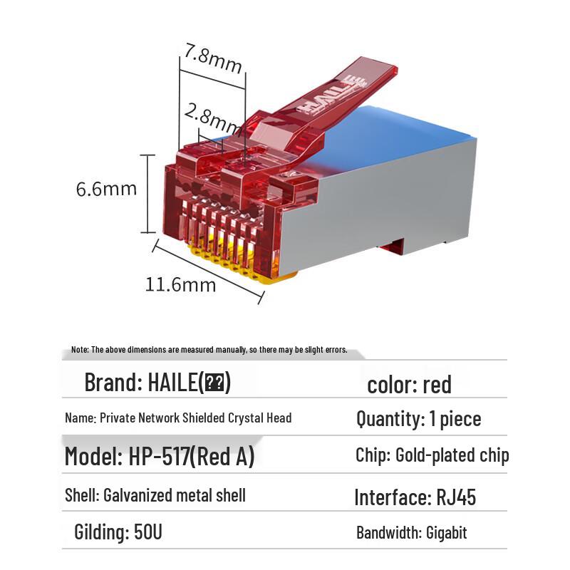 HAILE Shielded RJ45 Network Converter Plug