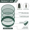 Soil Sifter 11.8inch Portable Metal Garden Sieve with 4 Interchangeable Filter Mesh Sizes 3/6/9/12mm Multifunctional Dirt Sifter