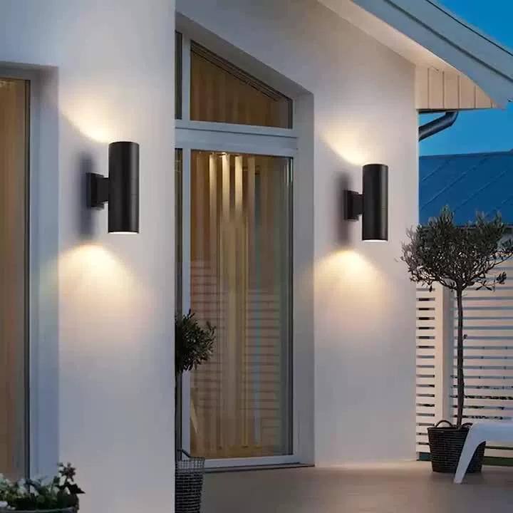 LED Outdoor Waterproof Double Head Wall Light for Balcony, Courtyard, or Villa - Up/Down Spotlight & Wall Washer