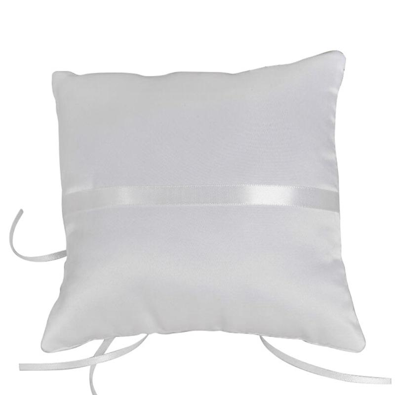 Luxurious Fabric Wedding Rings Pillow With Lace And Pearls Decoration Rings Cushion For Wedding Ceremony Decoration